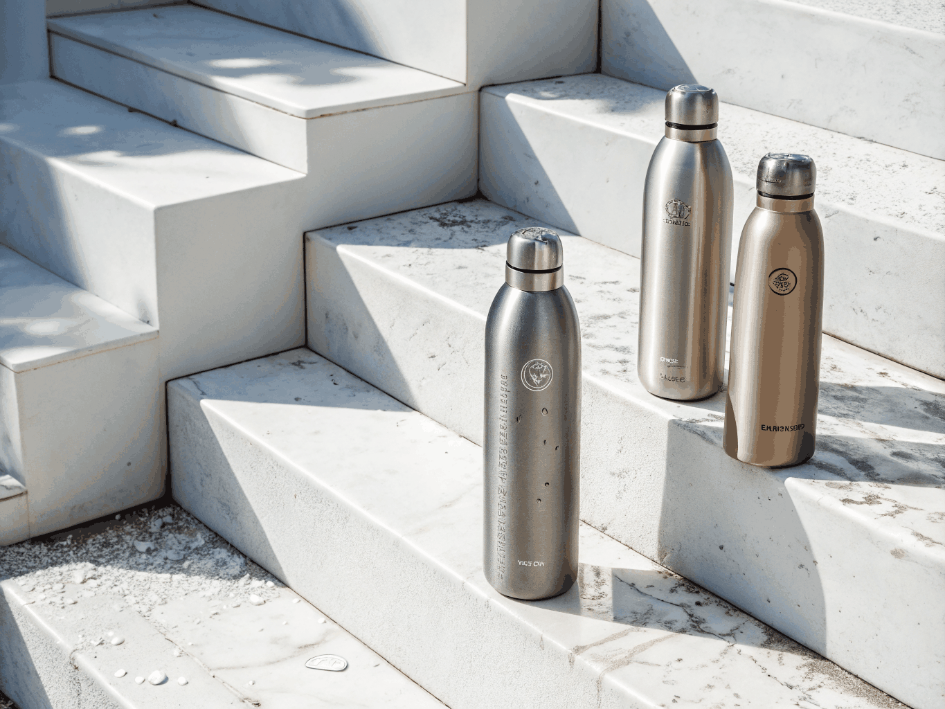 Laser engraved vacuum insulated tumblers and branded water bottles